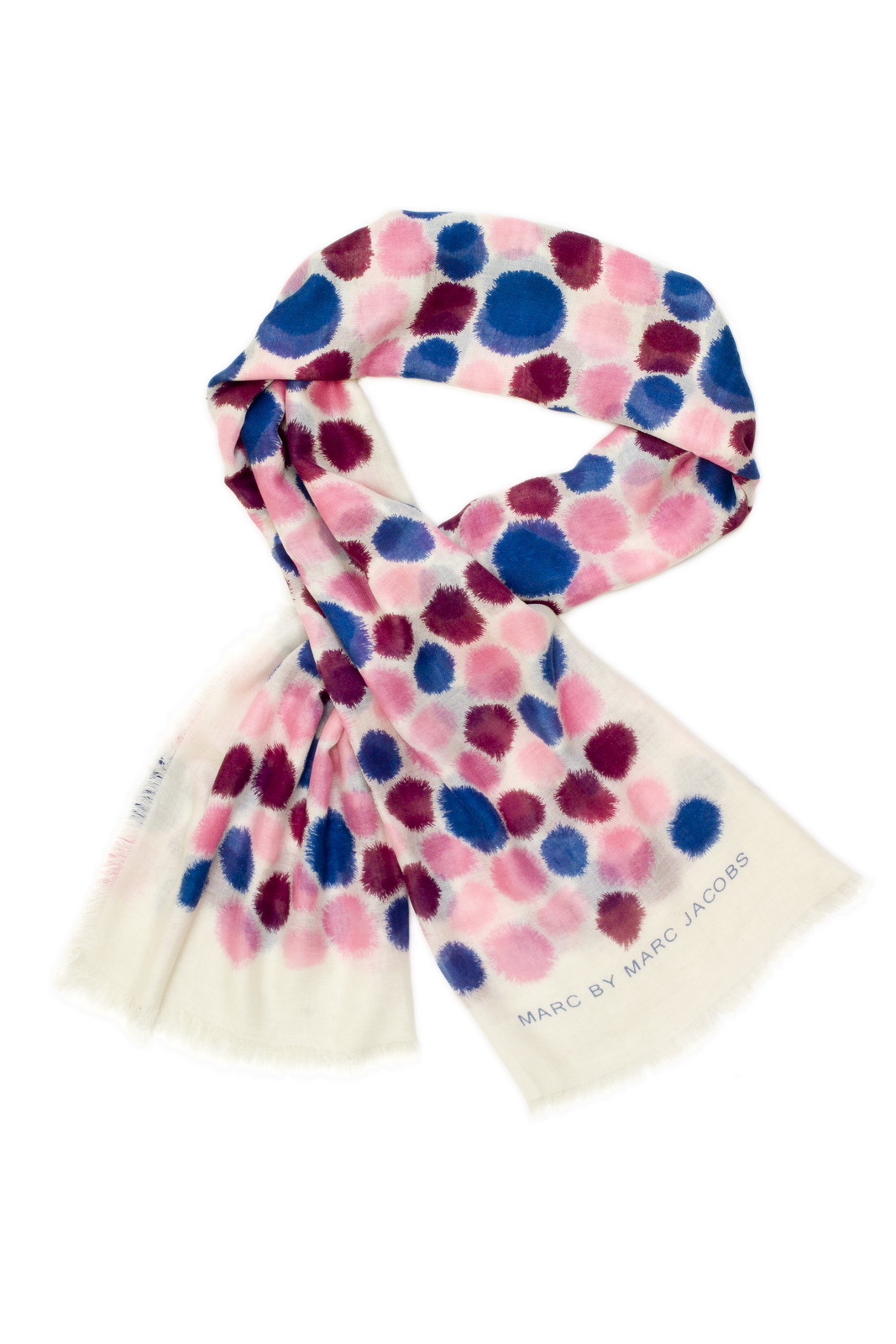 Marc By Marc Jacobs十周年限量版10TH ANNIVERSARY PUFF BALL PRINT SCARF  RMB2,190